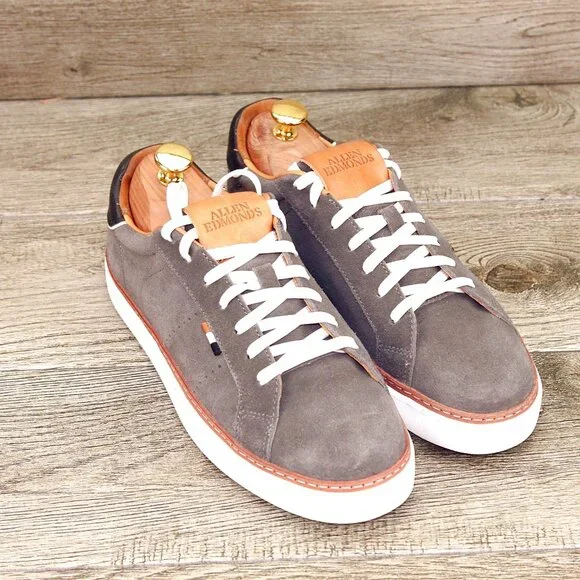 * NIB * $295 Allen Edmonds ALPHA Sneaker 7 D Grey Suede * add $15 new Trees - Picture 9 of 13